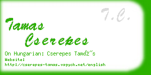 tamas cserepes business card